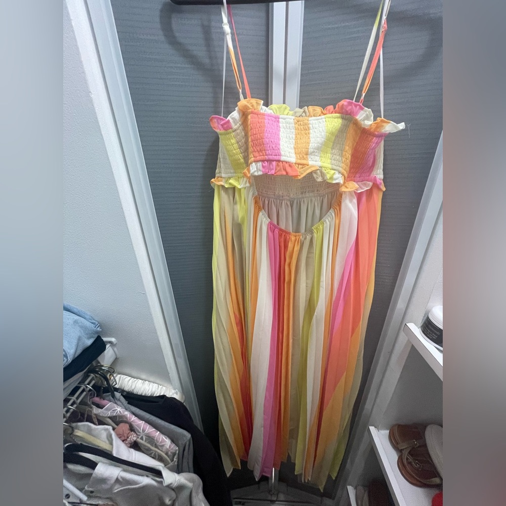 NEVER WORN PINK LIMONATA PLEATED MIDI DRESS - Picture 7 of 7